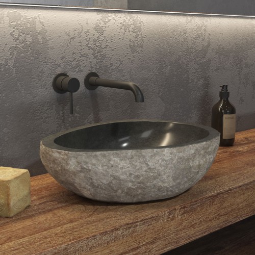 Мивка за плот Ø400-450x150 RIVER KARAG, естествен камък